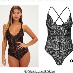 Black lace bodysuit